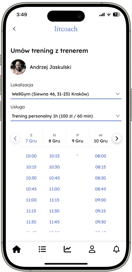 Zarezerwuj sesję treningową online